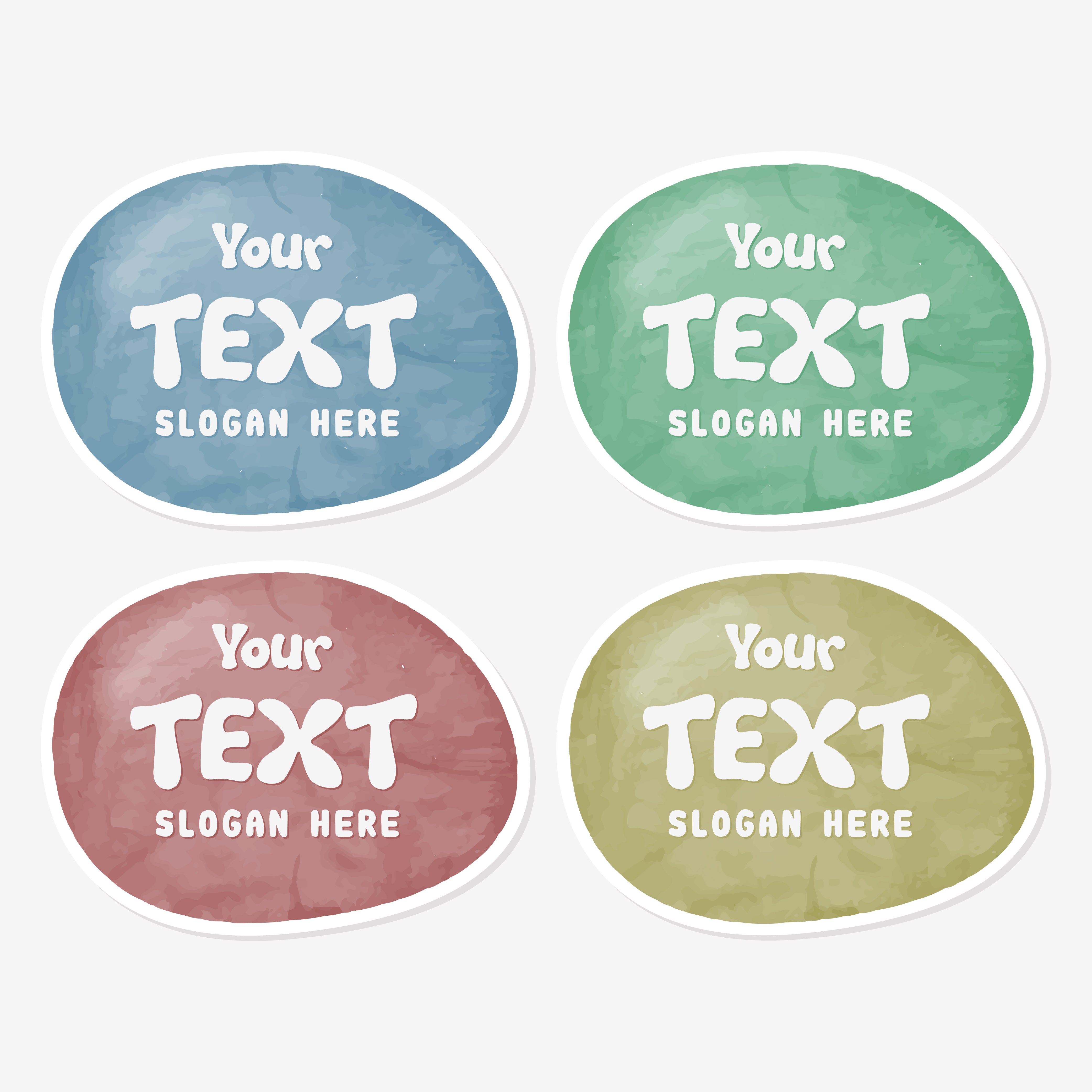 Oval Business Stickers