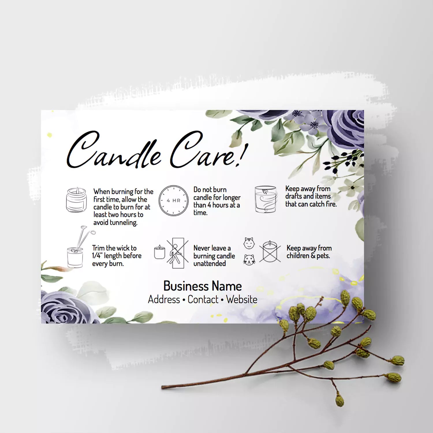 Albertville Summer - Candle Care Card