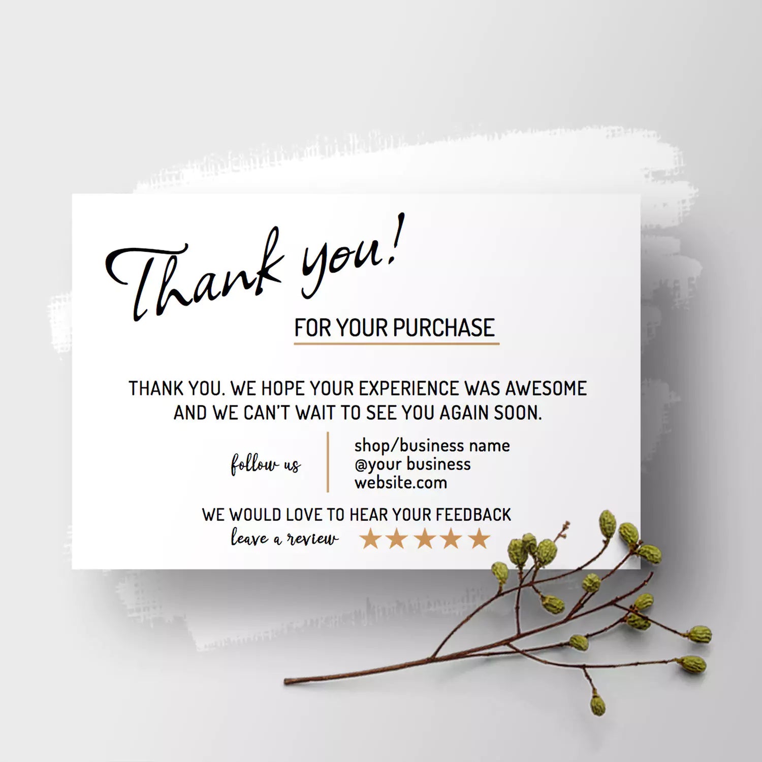 Albertville Simple - Thank You Card