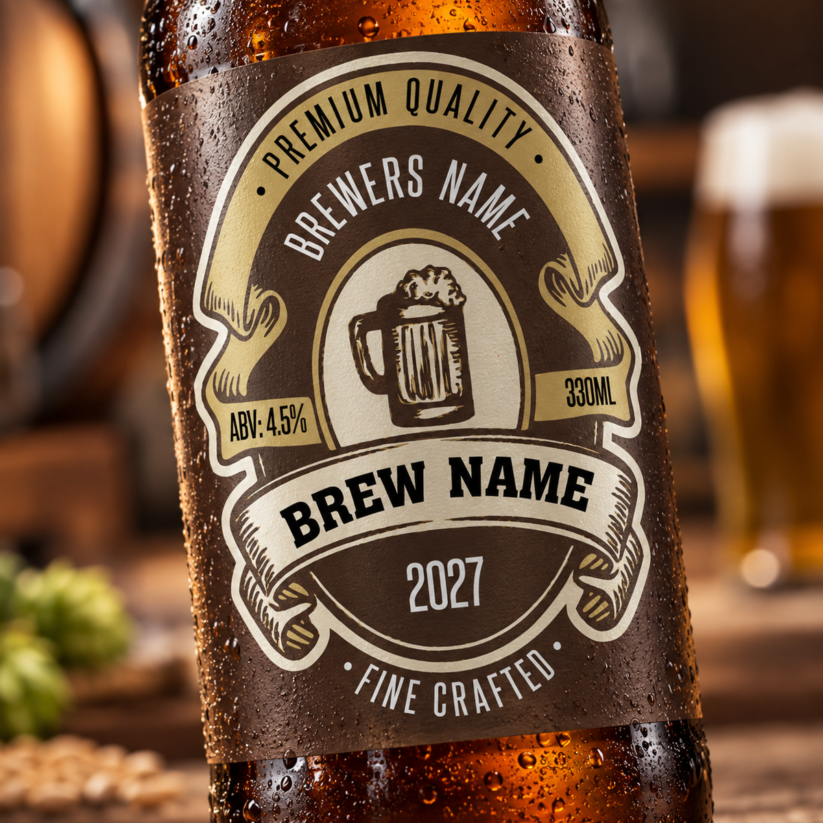 Ansonville - custom beer bottle labels
