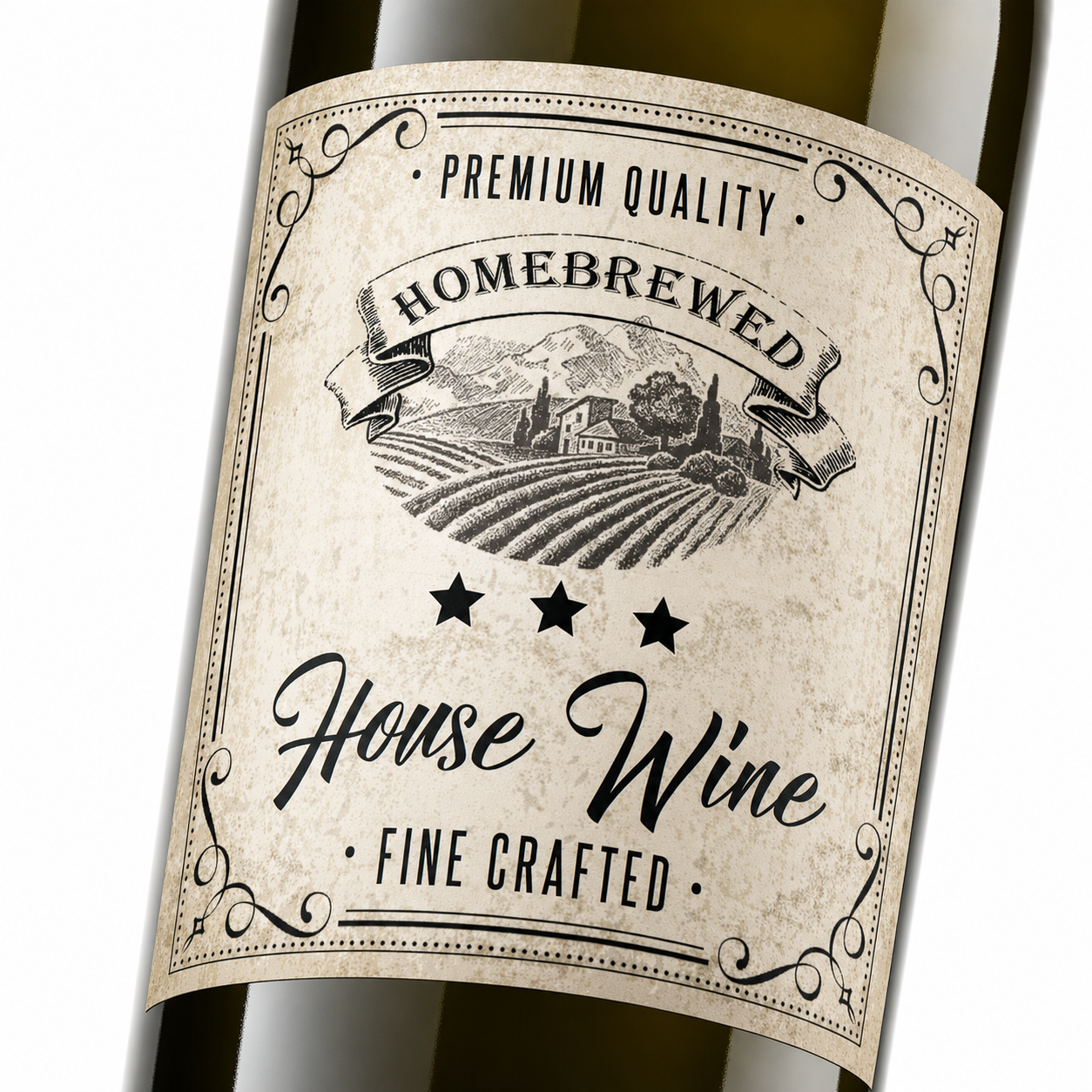 Appledore - custom wine bottle sticker