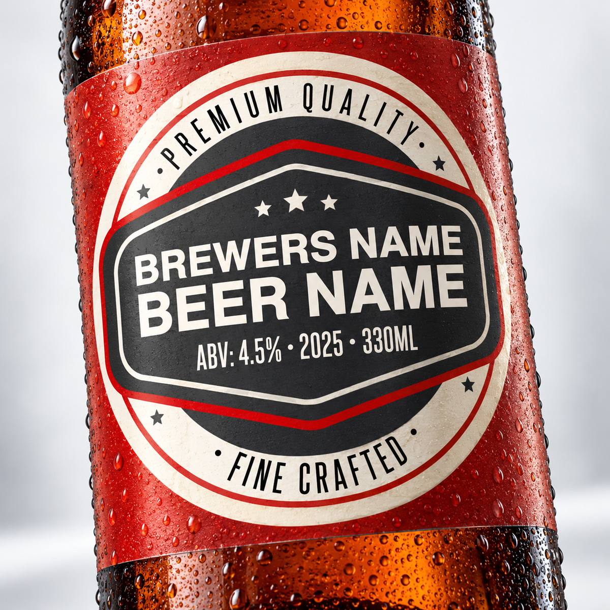 Arnoldsville - custom beer bottle labels
