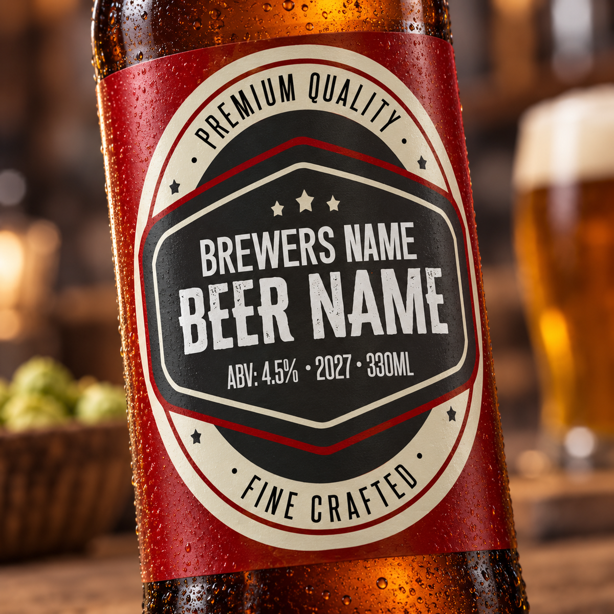 Arnoldsville - custom beer bottle labels