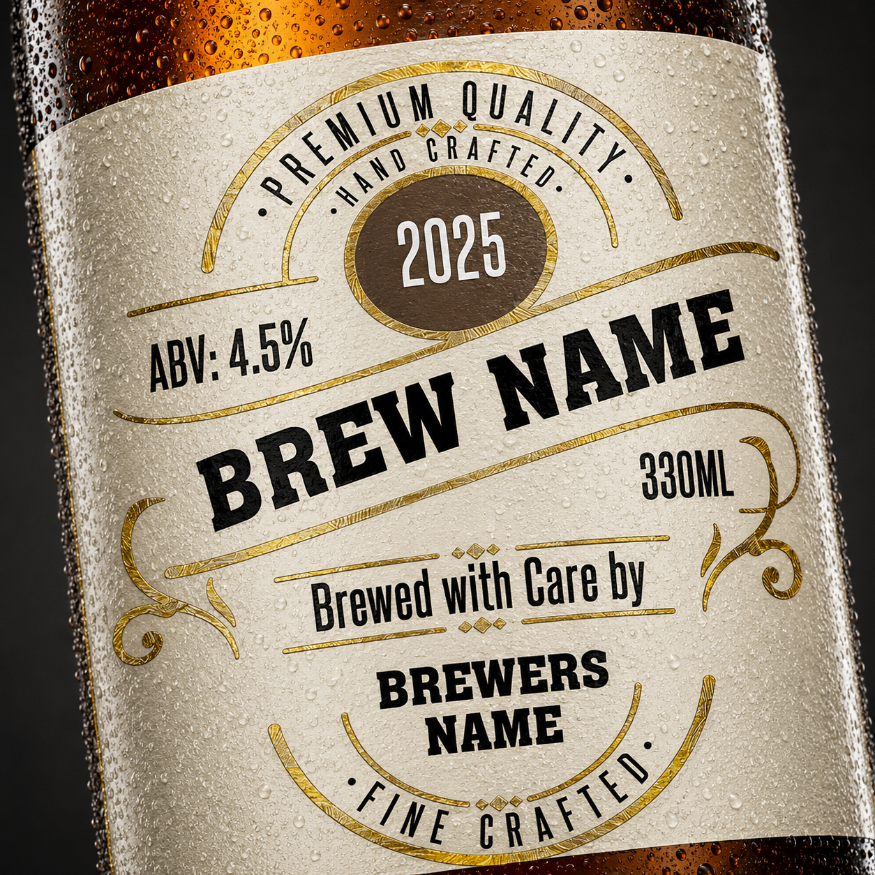 Aumsville - custom brew bottle sticker