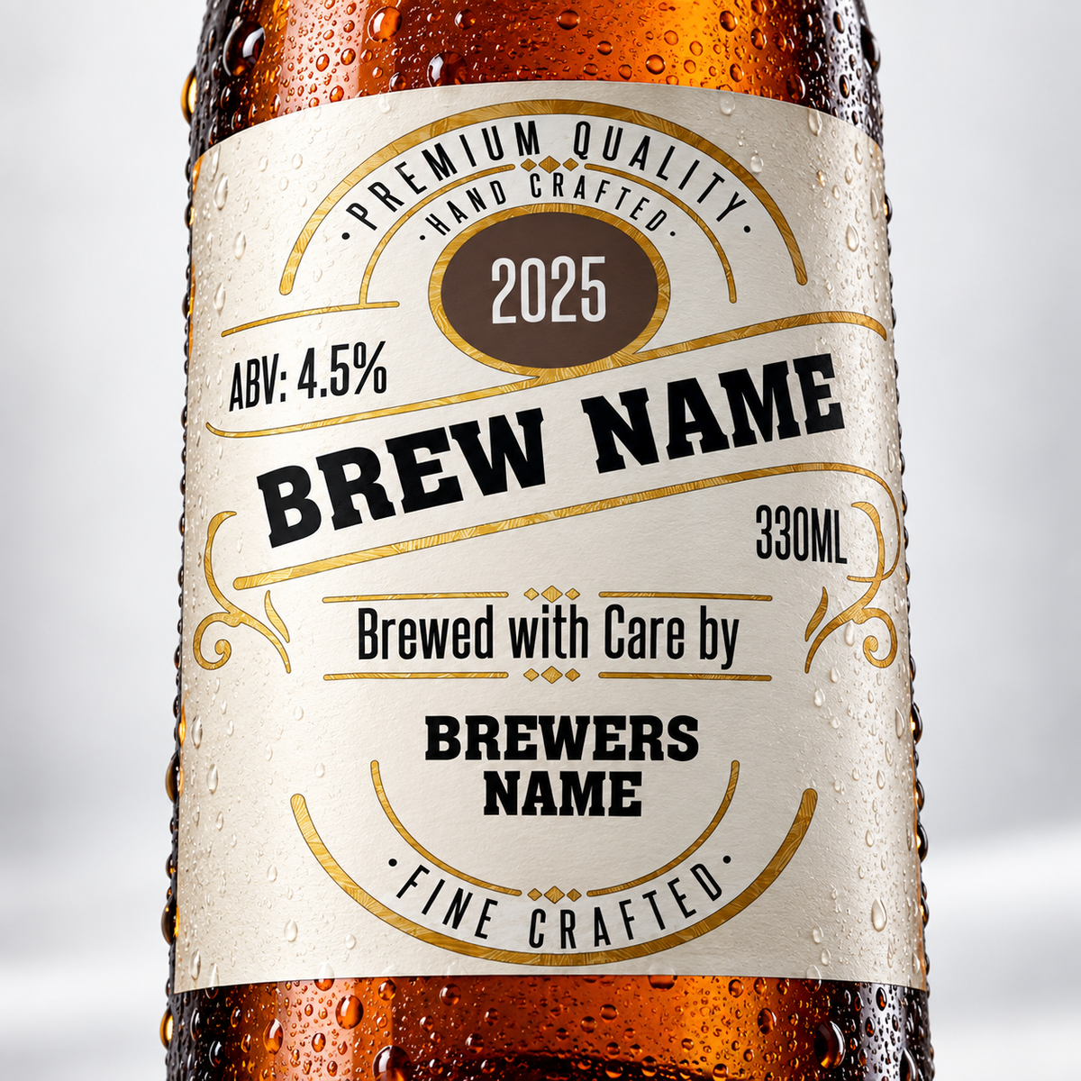Aumsville - custom beer bottle labels