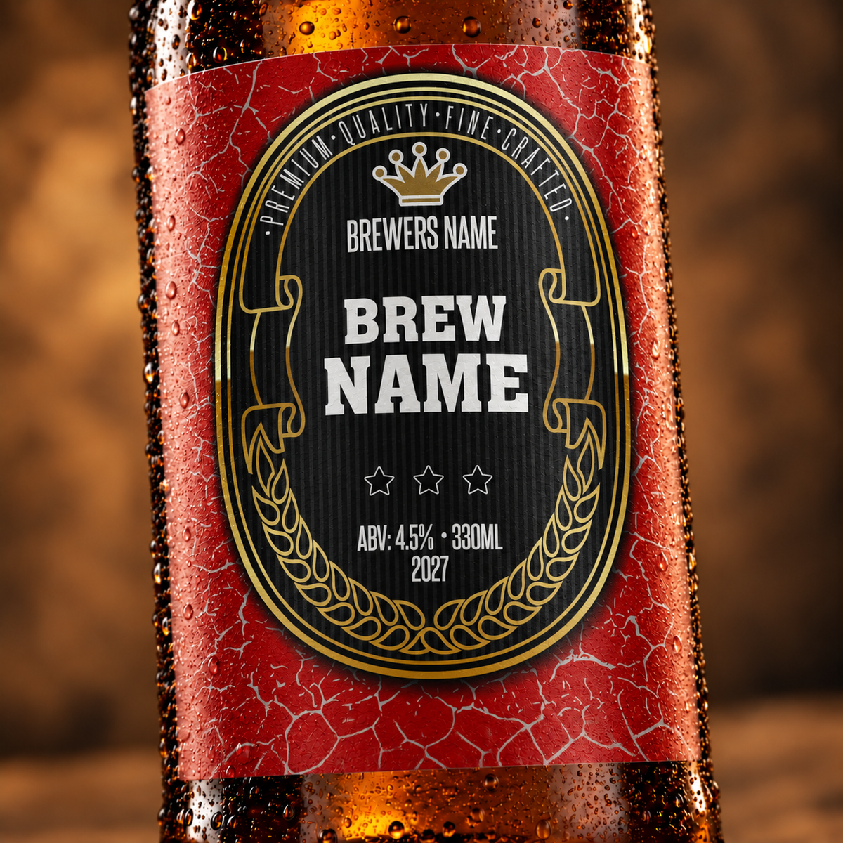 Bainville - custom beer bottle labels
