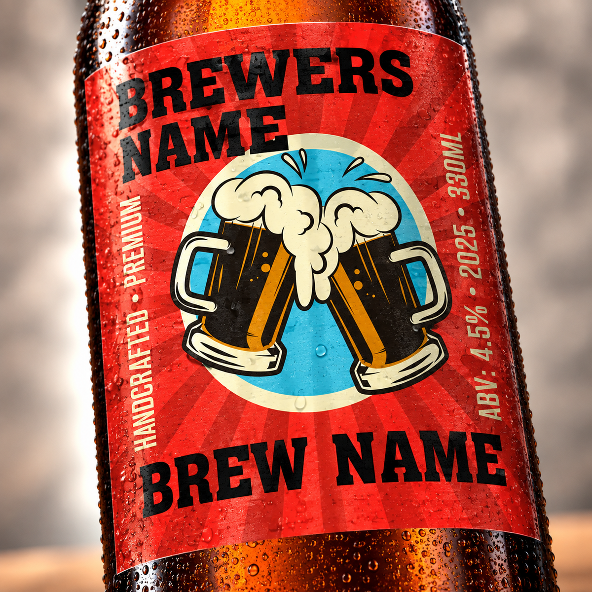 Bakersville - custom beer bottle labels