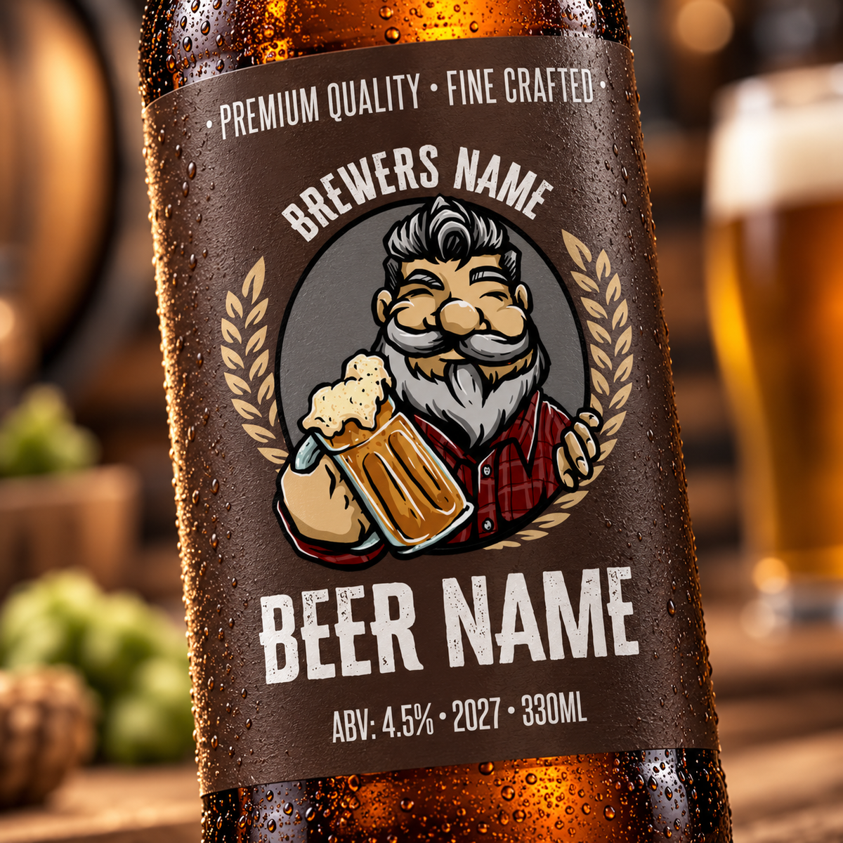 Barnwell - custom beer bottle labels