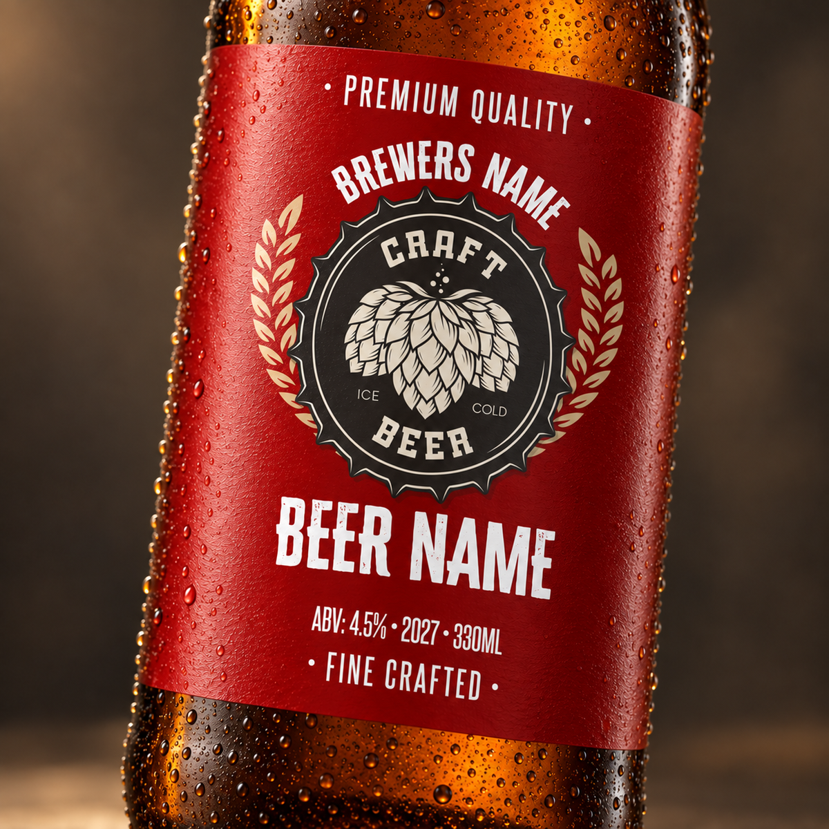 Bettsville - custom beer bottle labels