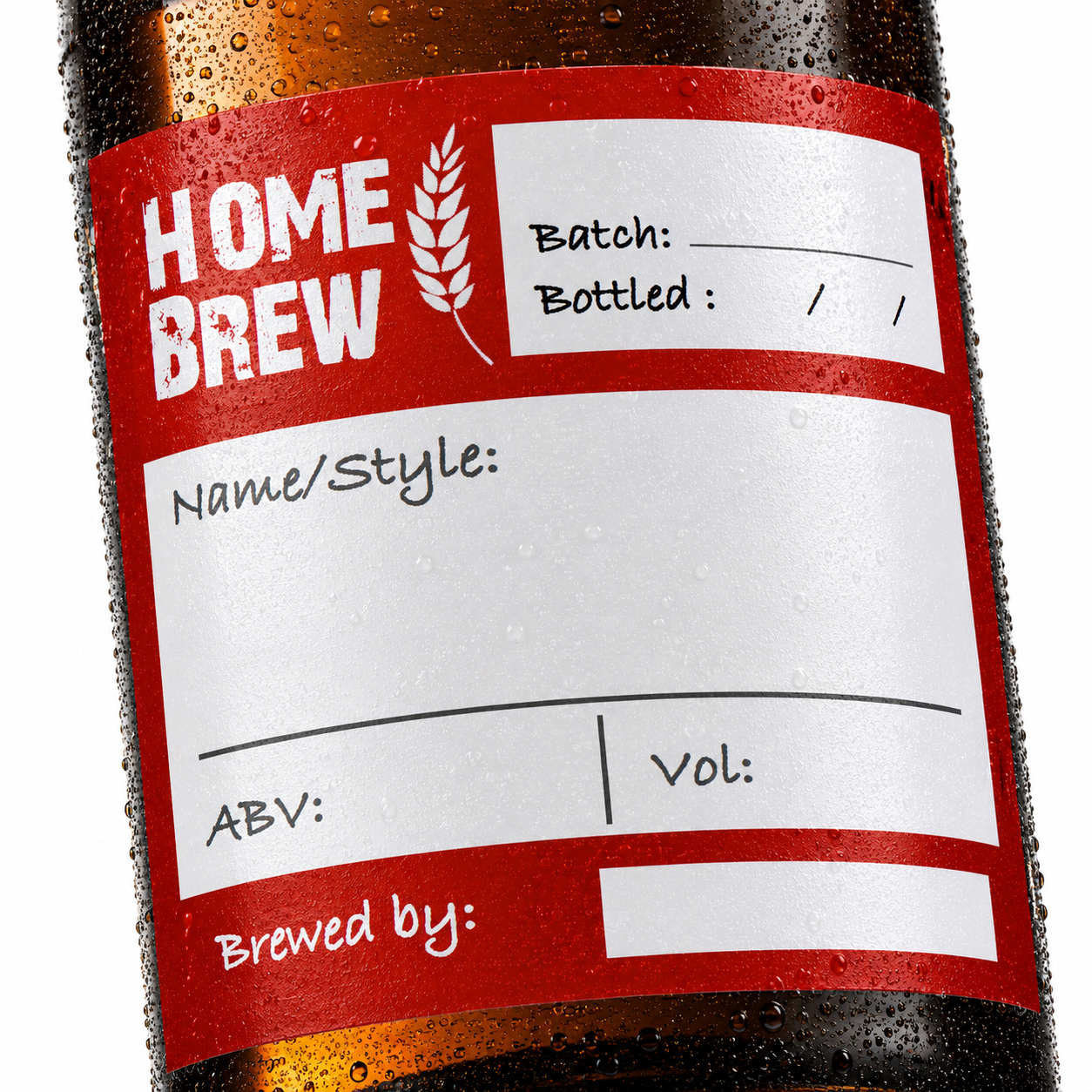 Broadchurch - blank beer bottle sticker