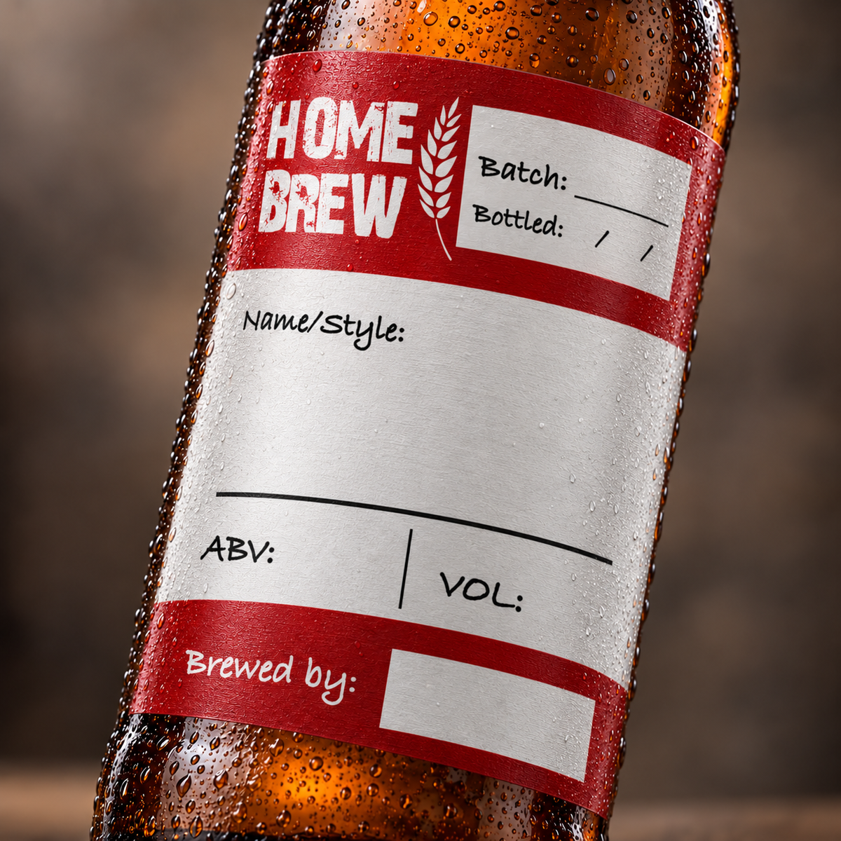 Broadchurch - blank beer bottle labels
