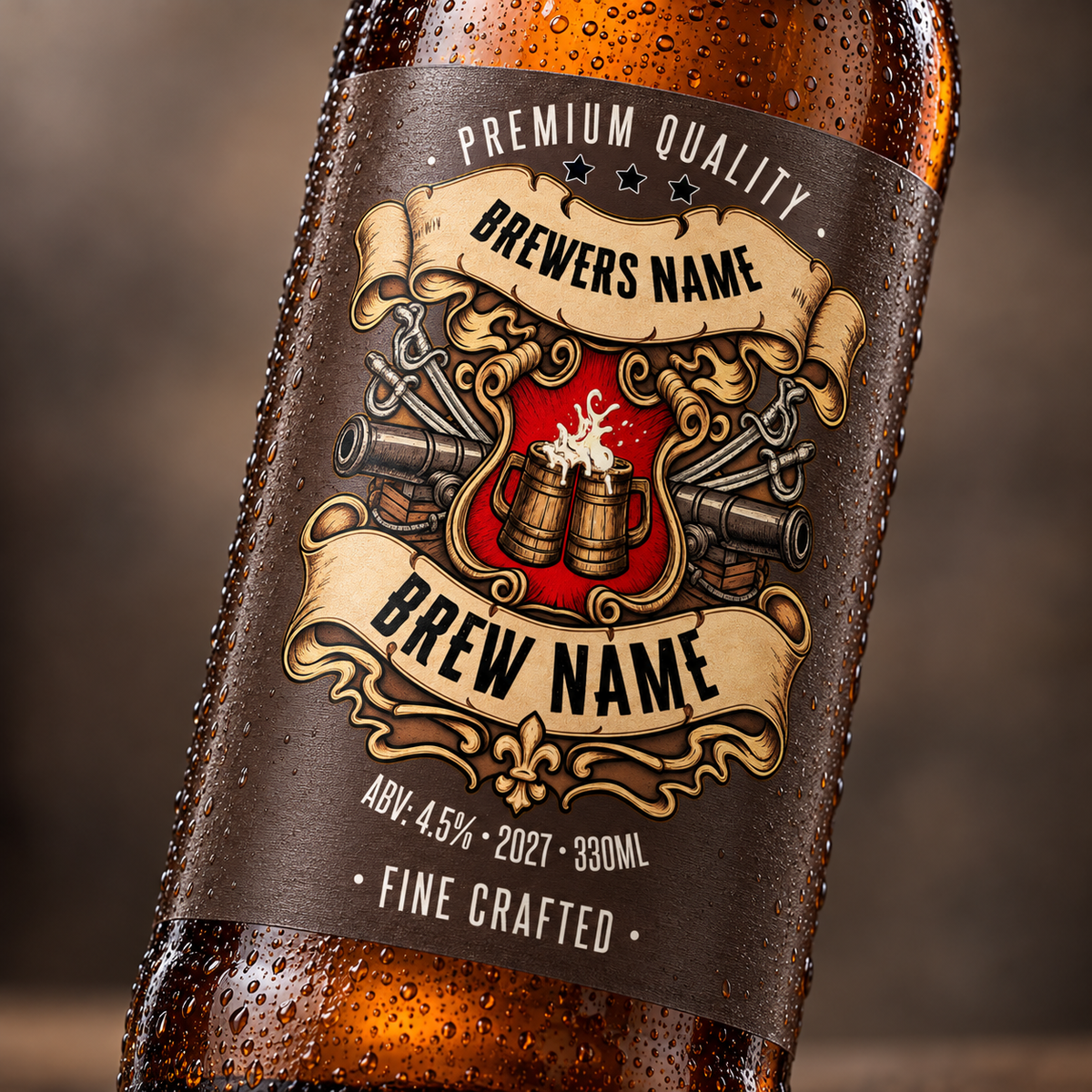 Buccaneer - custom beer bottle labels