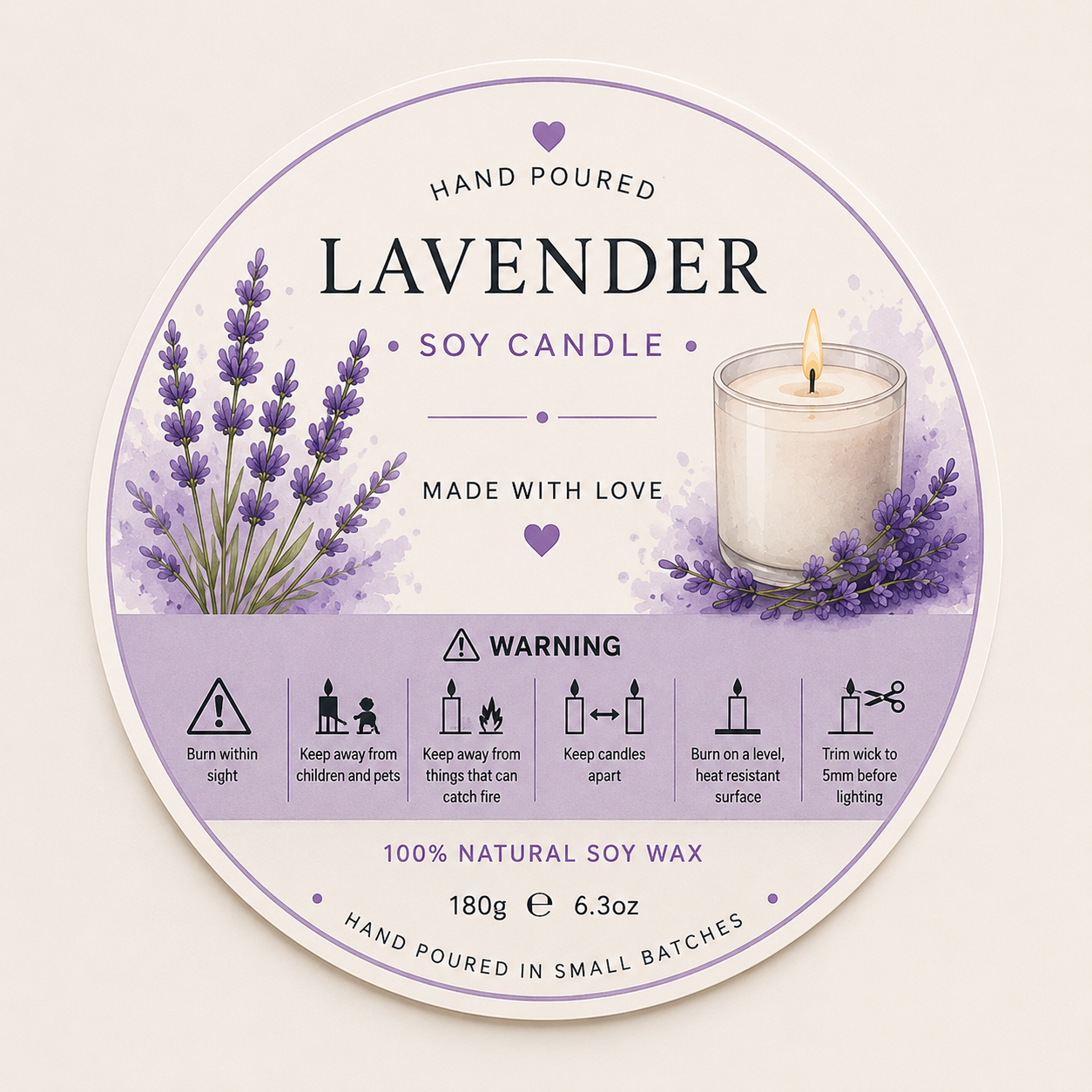 Candle CLP Sticker Templates