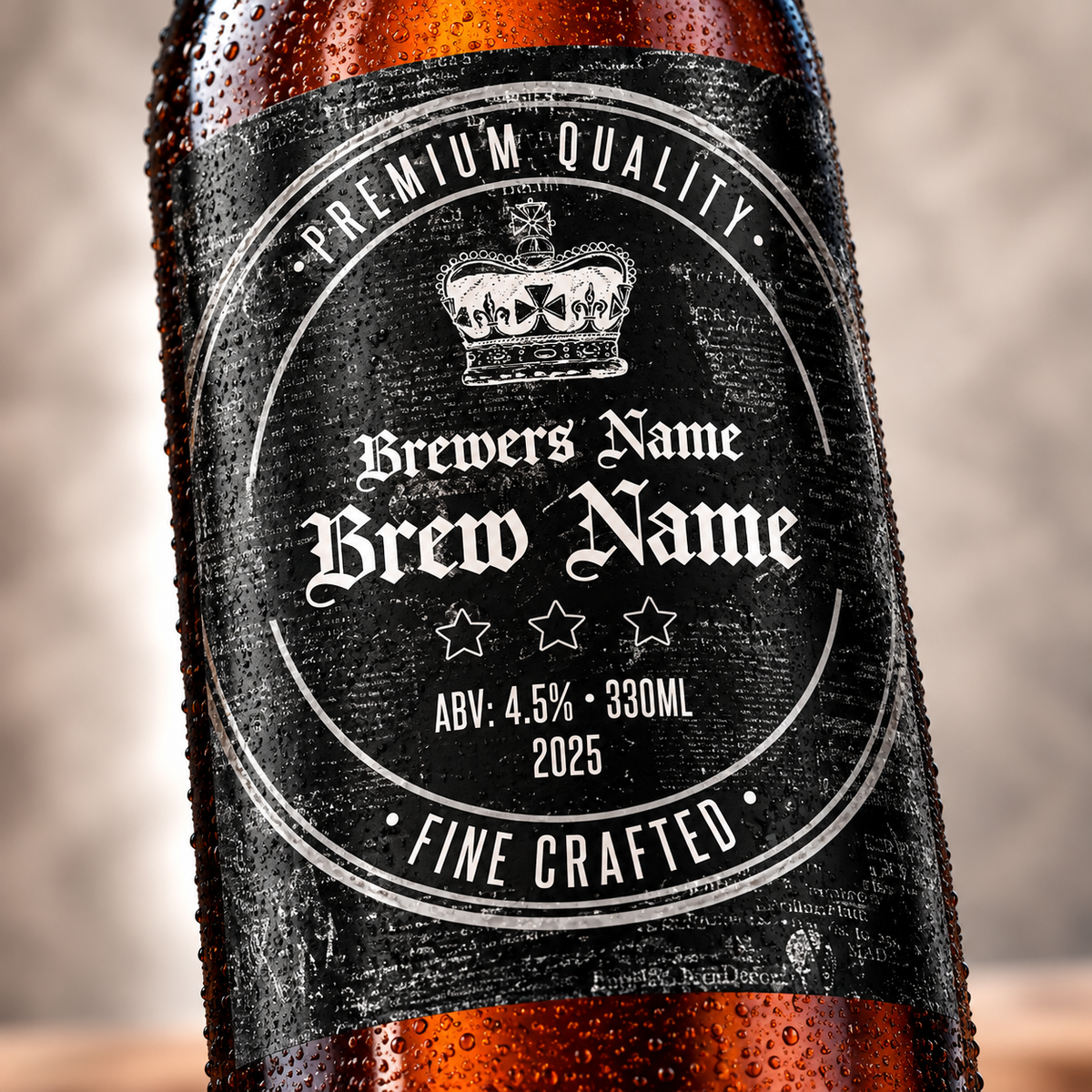 Crestville - custom beer bottle labels