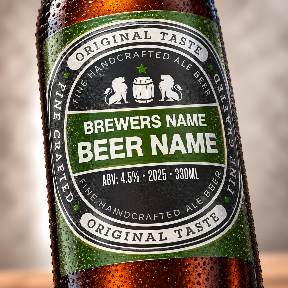 Downsville - custom beer bottle labels