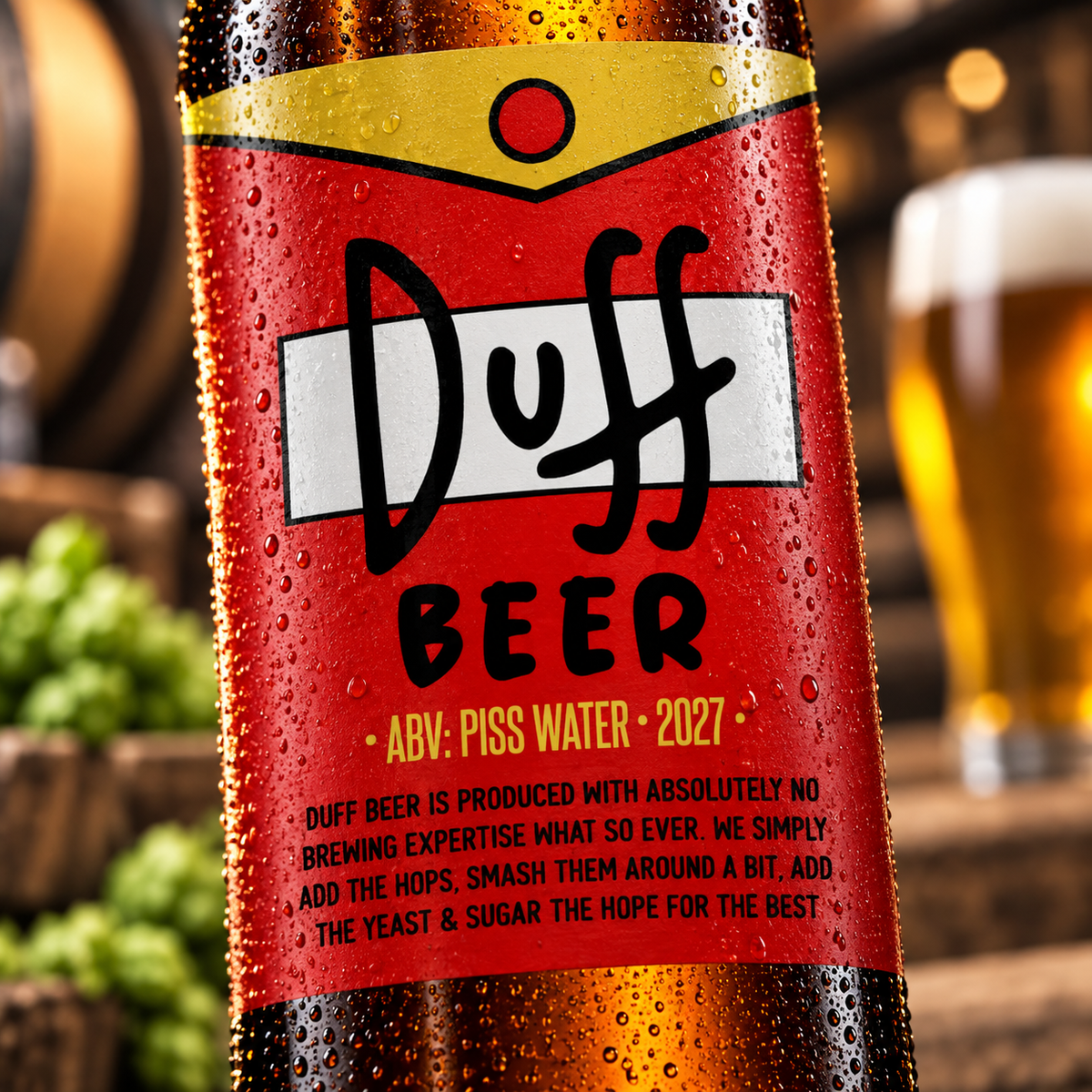 Duff - custom beer bottle labels