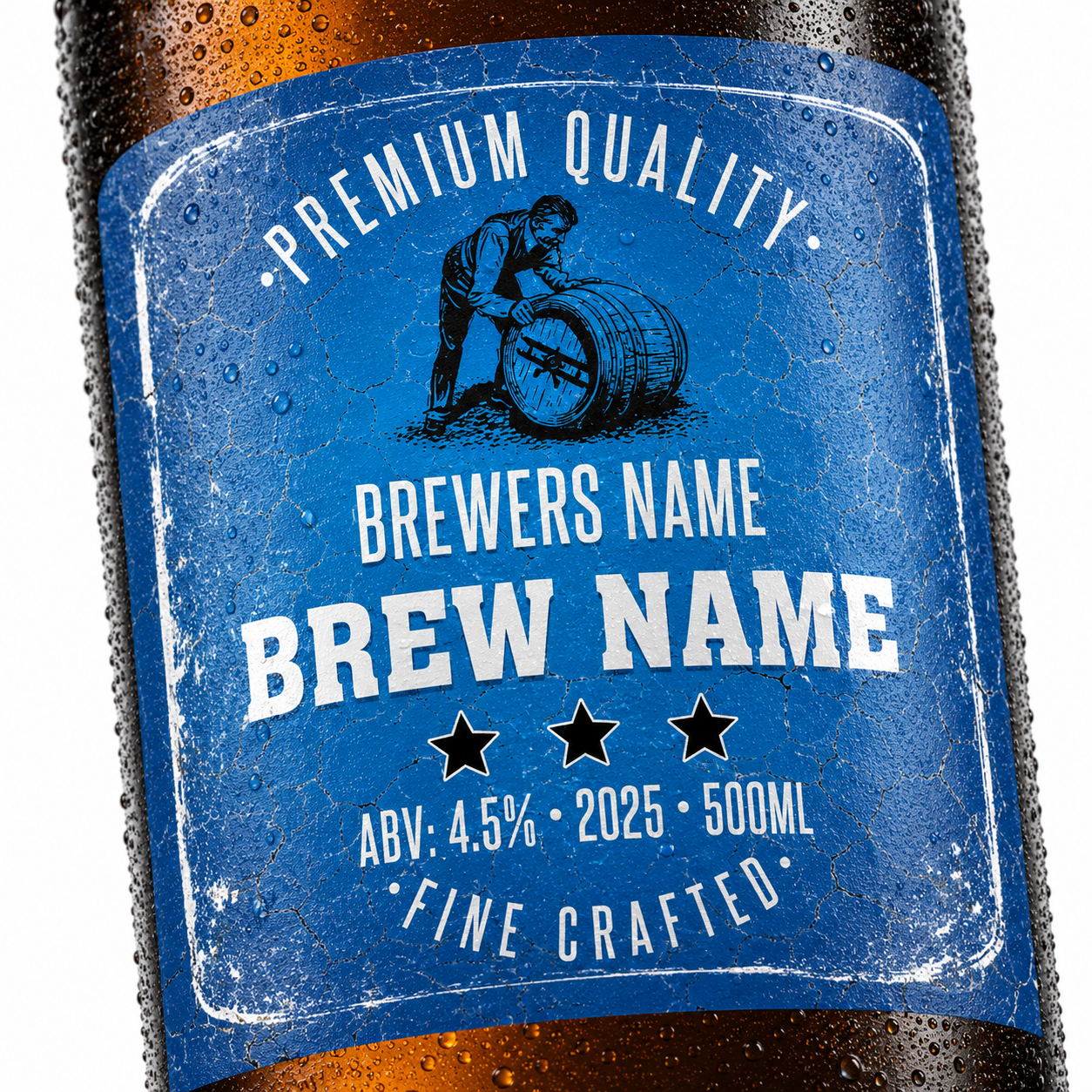 Kansas - custom brew bottle sticker