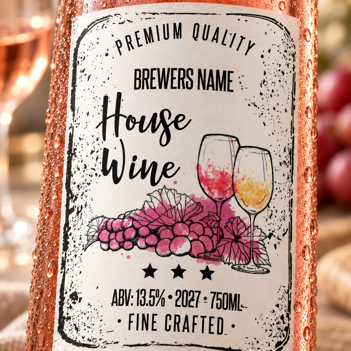 Los Angeles - custom wine bottle sticker