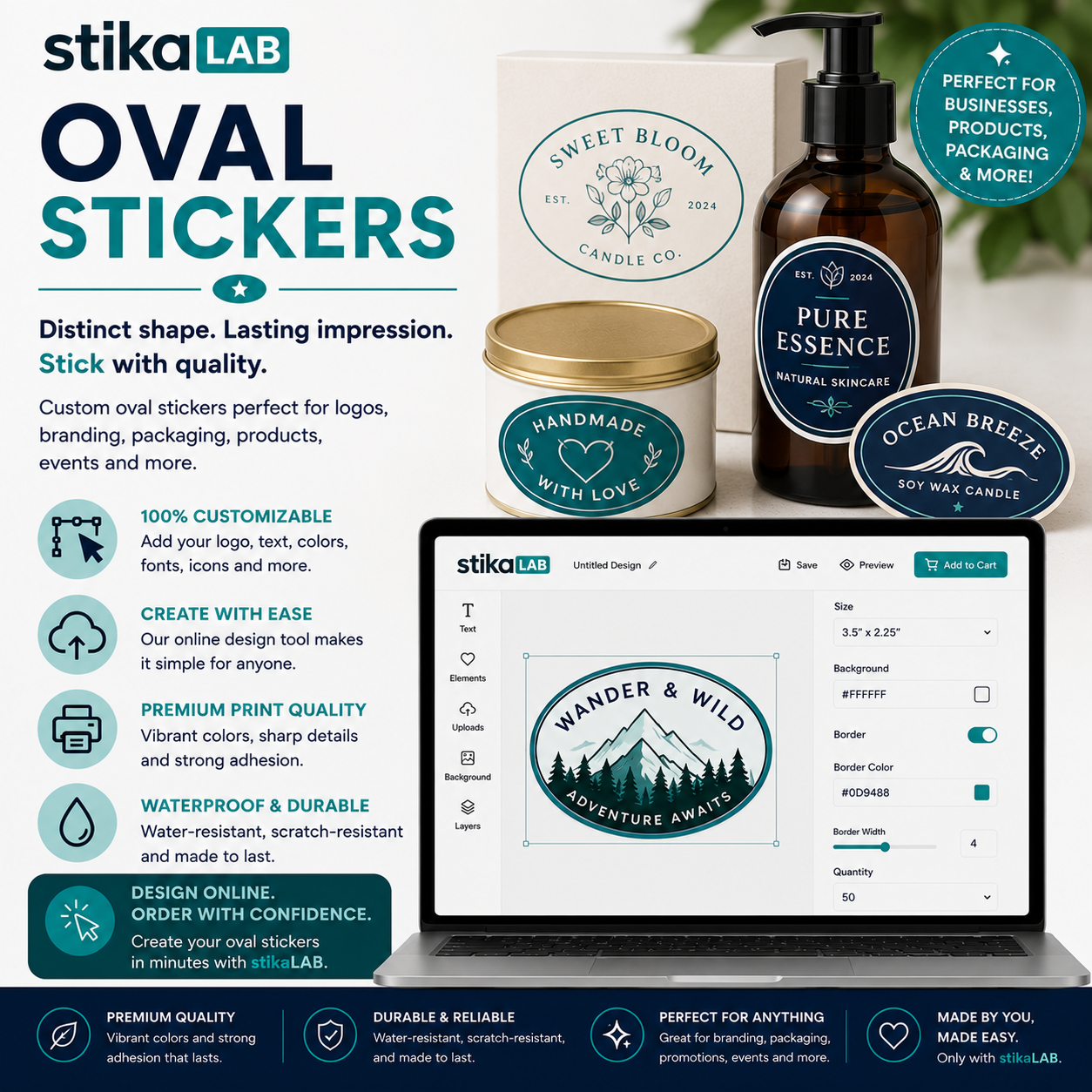 Oval Sticker Templates