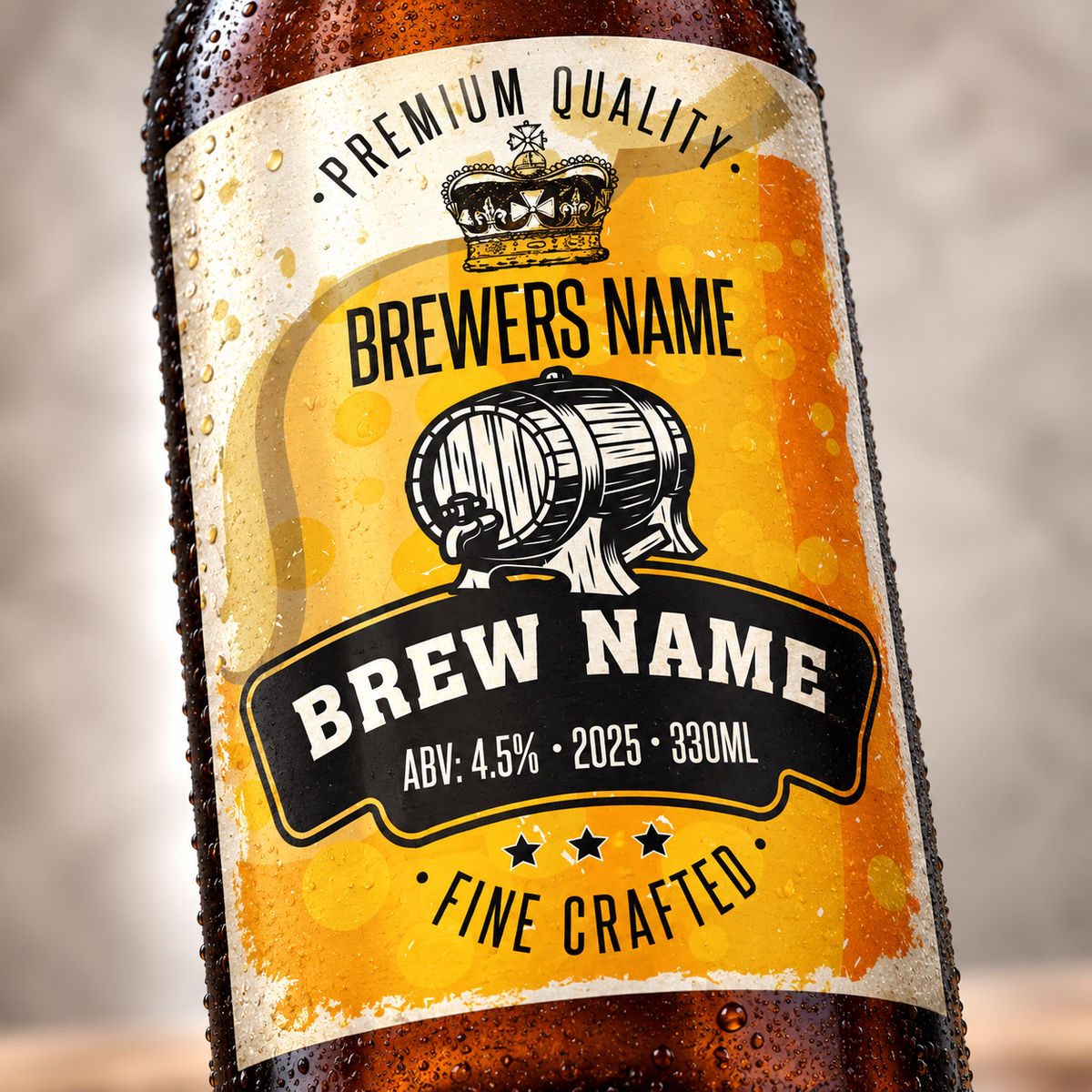 Pineville - custom beer bottle labels