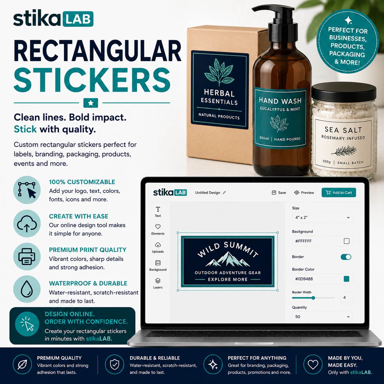 Rectangular Sticker Templates