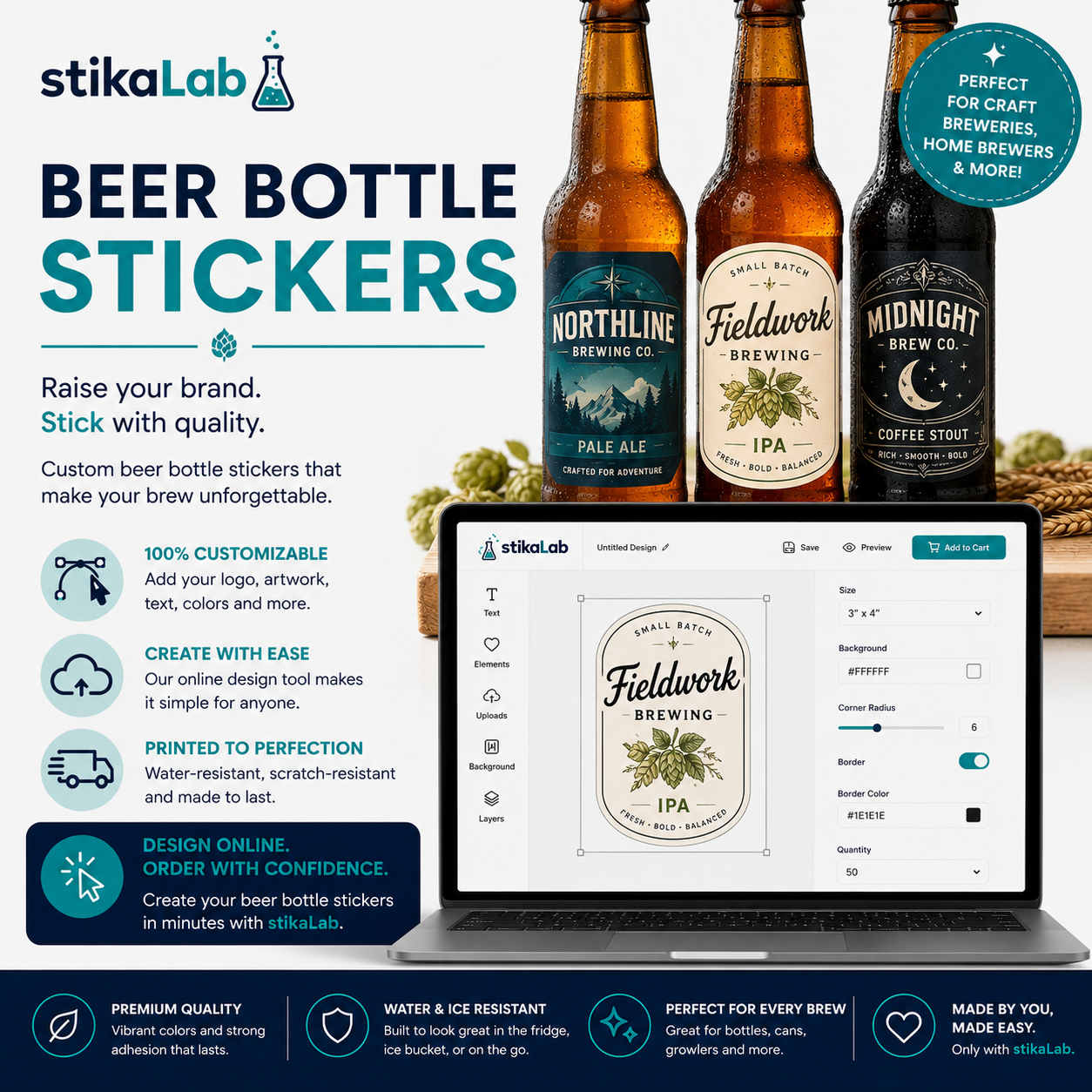 Beer Bottle Sticker Templates