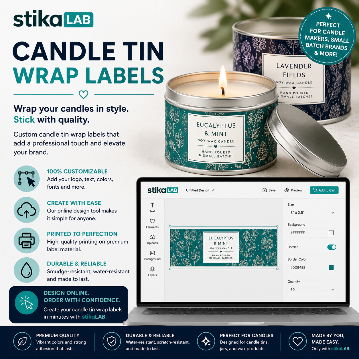 Tin Wrap Sticker Templates