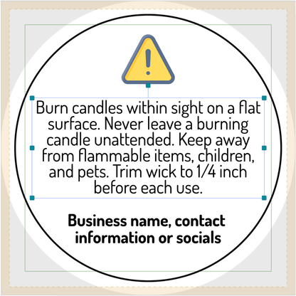 Candle Burning/Warning Template