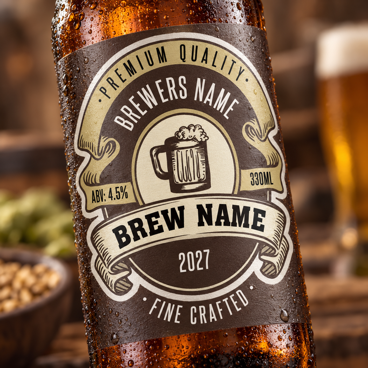 Ansonville - custom beer bottle labels