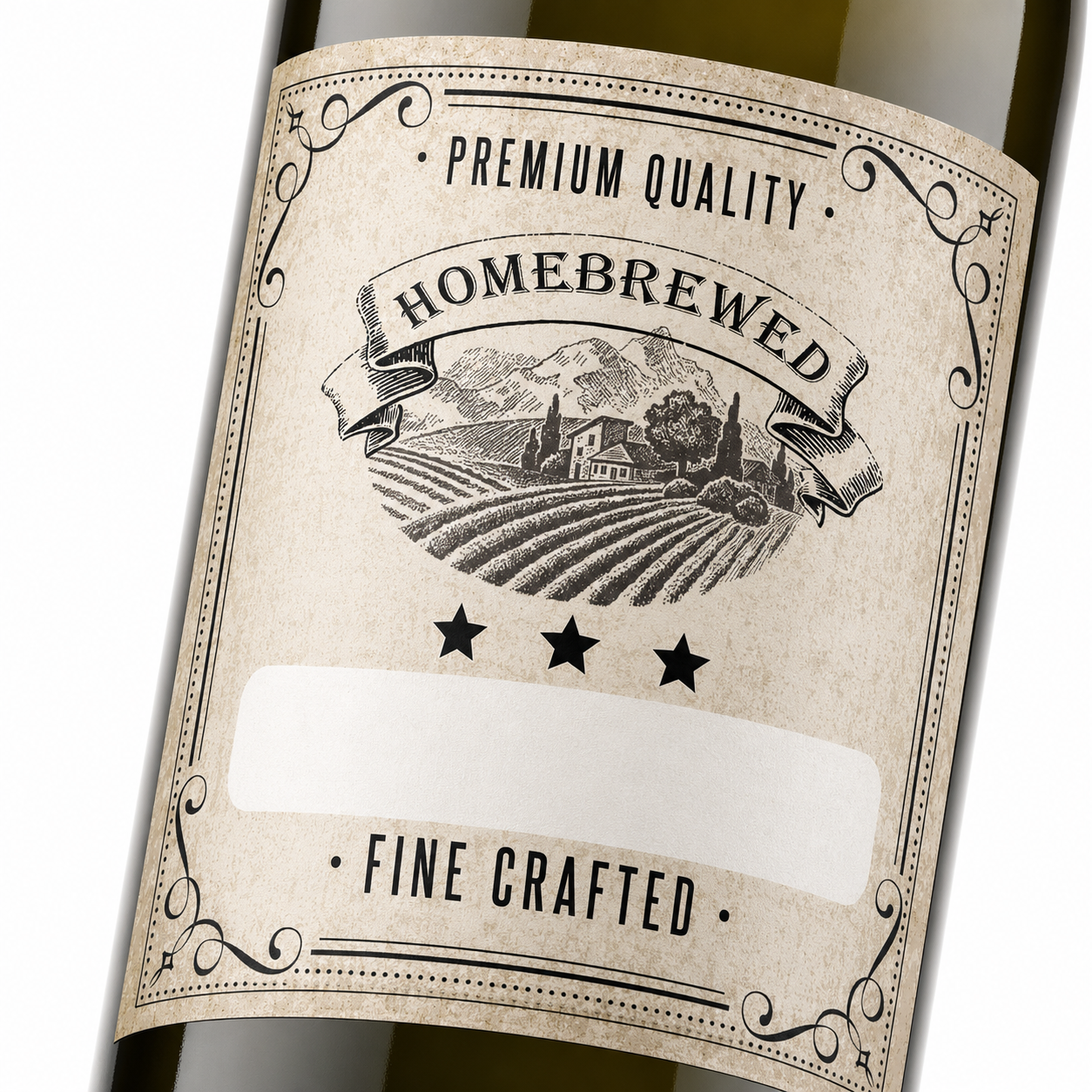Appledore - blank wine bottle sticker