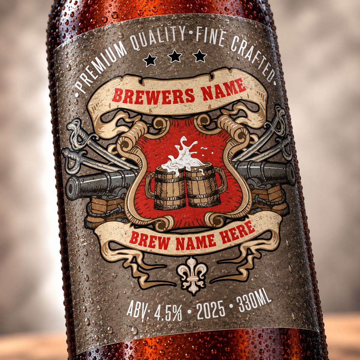 Buccaneer - custom beer bottle labels