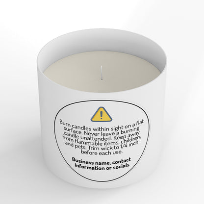 Candle Burning/Warning Template