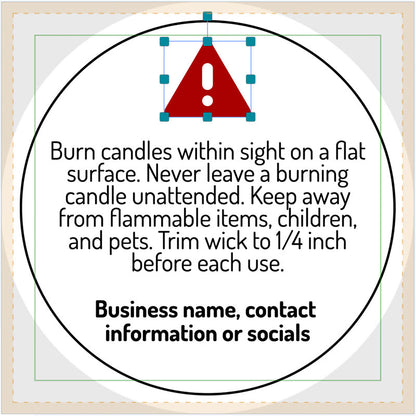 Candle Burning/Warning Template