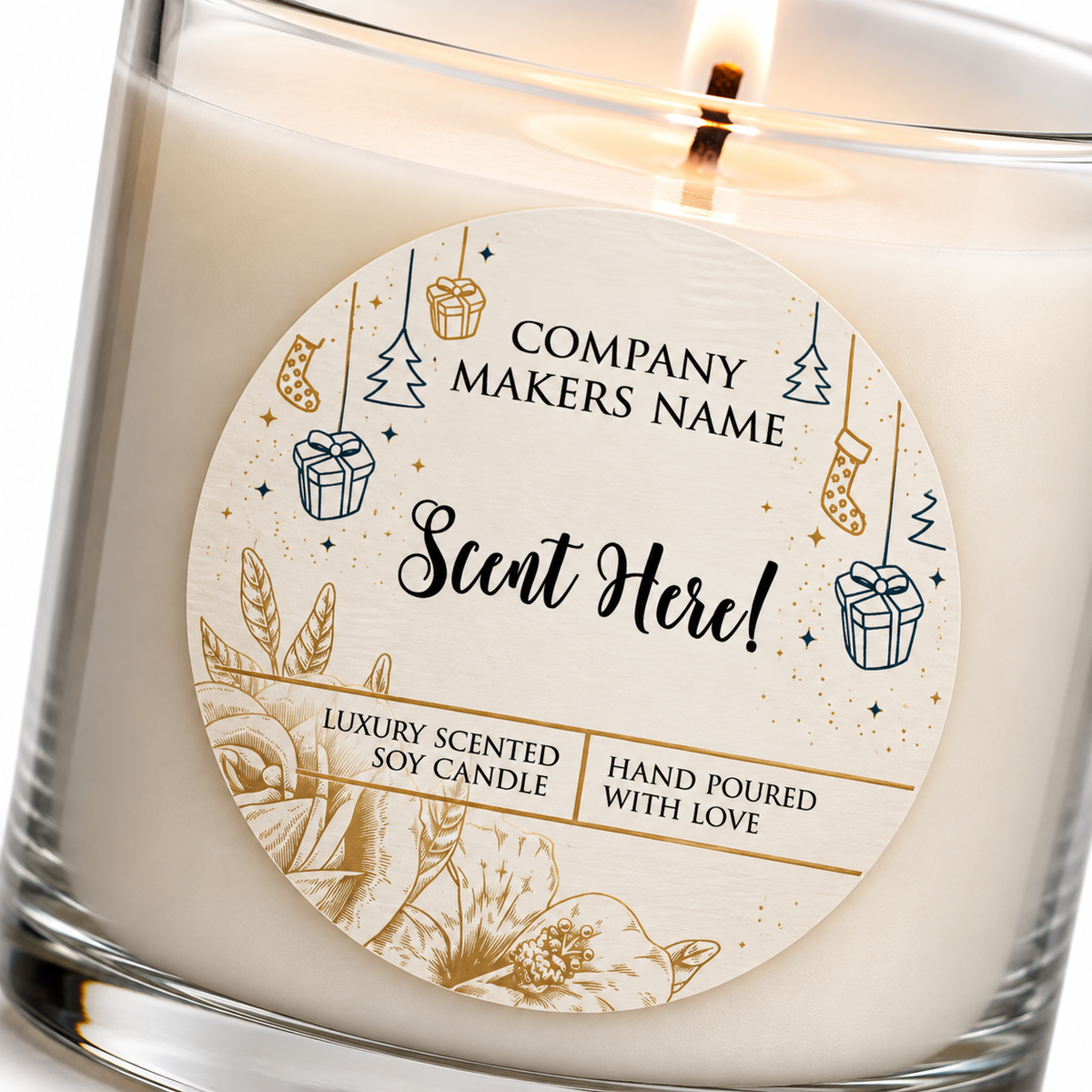 Carterville – Personalised Christmas Candle Stickers