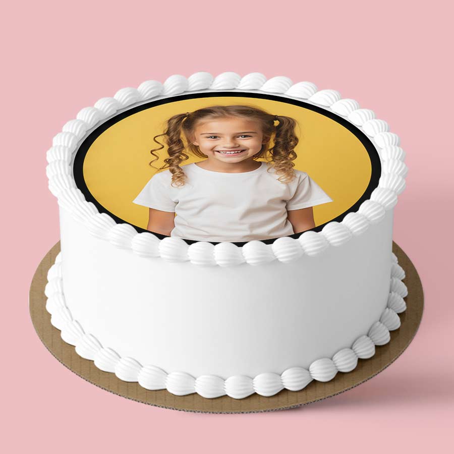 Circular Photo Cake Topper