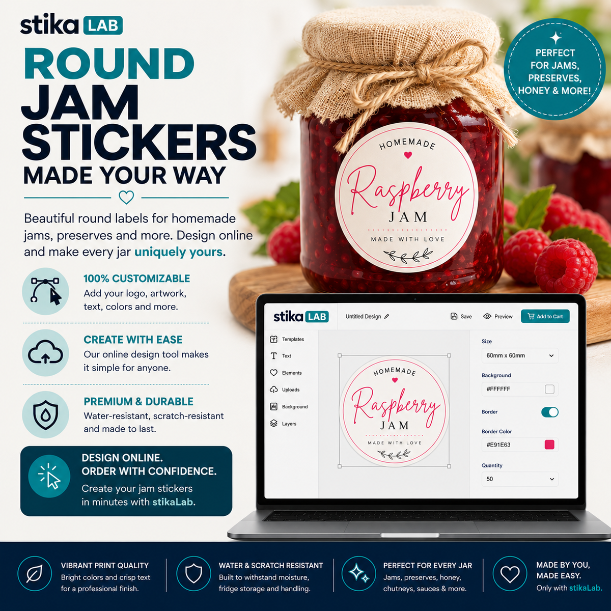 StikaLab Round Jam Stickers