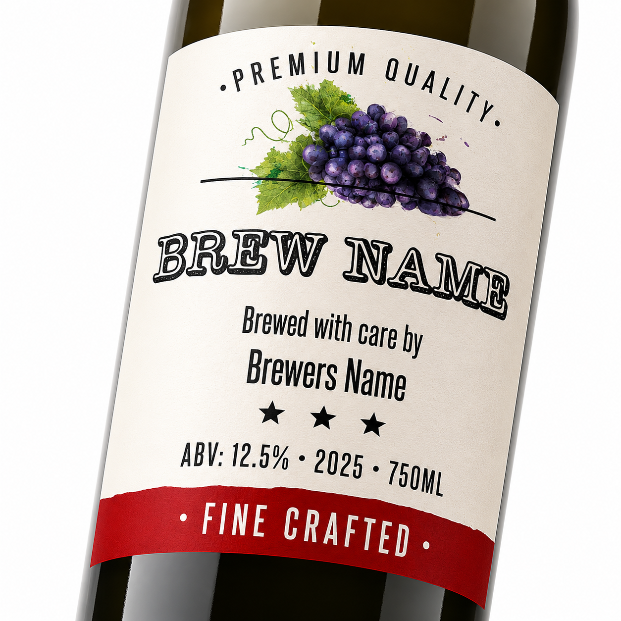 Sanderton - custom wine bottle sticker