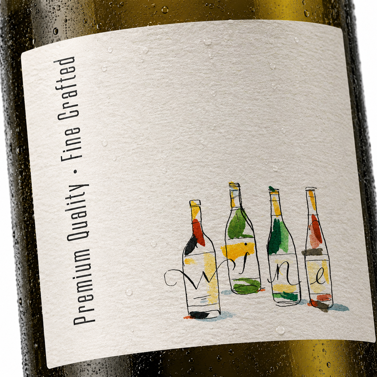 Sandyville - blank wine bottle sticker