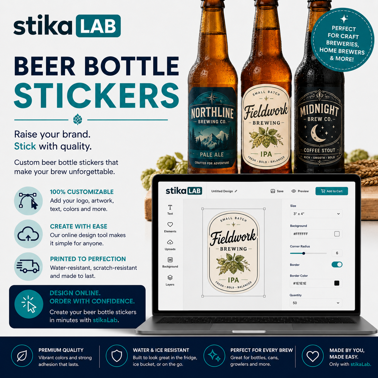 Beer Bottle Sticker Templates