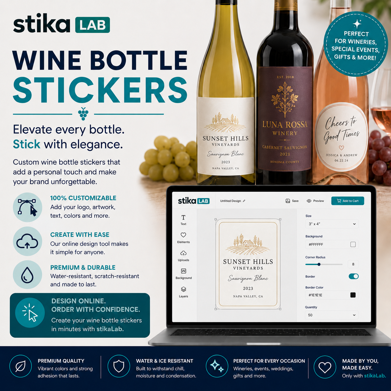 Wine Bottle Stickers