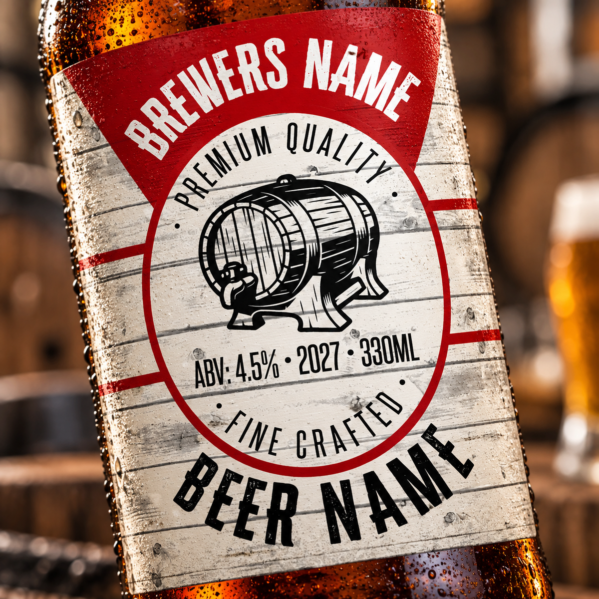 Summerville - custom beer bottle labels